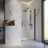 Porte de douche coulissante avec roulettes en bas 120x200 cm profilé noir verre transparent 8 mm New Style - SCHULTE