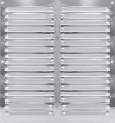 Grille à persiennes inox avec moustiquaire 200 x 200 mm AUTOGYRE