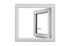 Fenêtre PVC blanc 1 vantail tirant gauche H.75 x l. 80 cm CLOSY