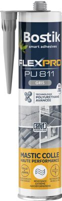 Mastic colle de fixation FLEXPRO PU811 gris cartouche 300 ml - BOSTIK