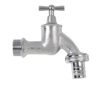 Robinet laiton pour récupérateur d'eau - coloris chrome - GRAF