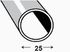 Tube rond acier profilé à froid verni 25 x 1,5 mm 2 m CQFD