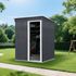 Abri de jardin en métal avec toit monopente 1,96 m², Livraison à domicile incluse - HABRITA