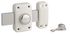 Verrou de porte de garage Apache à bouton et cylindre 40 mm pêne 160 mm blanc 3 clés THIRARD