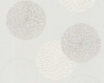 Papier peint expansé sur intissé fleurs bulles blanc 53 cm x 10 m AS CREATION