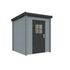 Abri de jardin en bois peint gris Zoé 1 - ép.19 mm - 3,2 m² hors-tout - Livraison à domicile incluse - WHITE WOOD