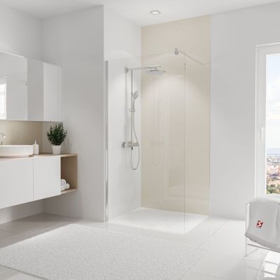 Panneau mural de douche 100x255 cm décor beige DécoDesign Brio - SCHULTE