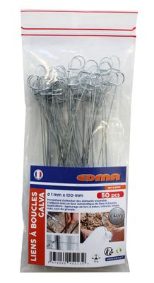 Liens galva diamètre 1 x longueur 120 mm par 50