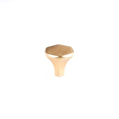 Bouton de meuble hexagonale zamak doré mat 30 x30 mm REI