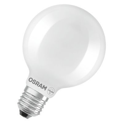 Ampoule LED Globe E27 Dépolie 3,8W=806 lumens Blanc chaud Classe A OSRAM