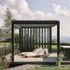 Pergola acier gris foncé/argent métallique 4 x 3 - BIOHORT