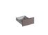 Façade tiroir pour meuble de cuisine Lotus basalte mat 13,8 x 40 cm OFITRES