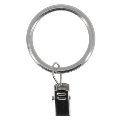 Anneaux avec pince en métal  diam 42 diam Finition Chromé par 6 - MOBOIS