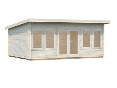 Chalet de jardin en bois Lisa avec toit plat - 25,8 m² hors-tout - Livraison à domicile incluse - PALMAKO