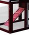 Poulailler standard bicorps couvert avec toit bitumé 2 pentes rouge et blanc 0,94 m² , Livraison à domicile incluse - HABRITA