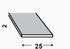 Profilé plat aluminium brut 25 x 2 mm 2,50 m CQFD