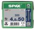 Vis tête fraisée T-star 4,5 x 50 mm par 500 SPAX