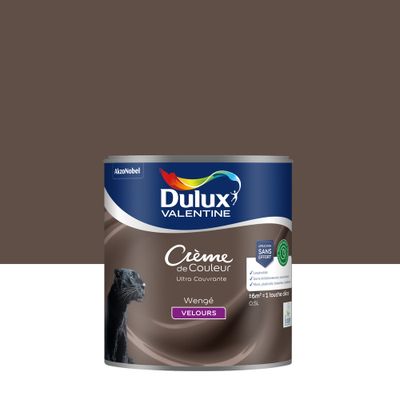 Peinture crème de couleur Wengé velours 0,5L - DULUX VALENTINE