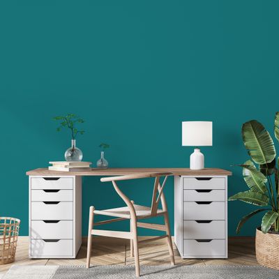 Peinture O'PUR mur & boiserie Bleu Pop satin 0,5 L - RIPOLIN