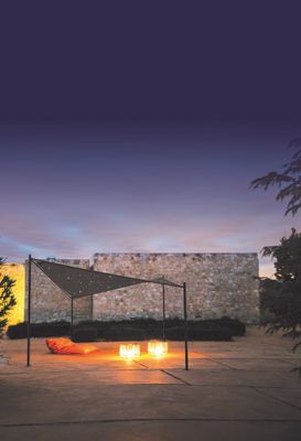 Tonnelle Belle de nuit avec voile LED gris anthracite 3,5 m x 3,5 m JARDILINE