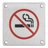 Plaque signalétique à visser Non fumeur 100 x 100 mm THIRARD