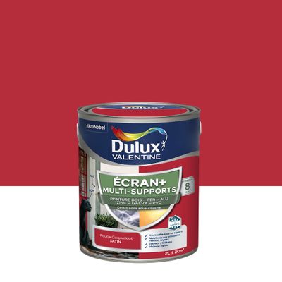 Peinture Ecran+ Multi-supports Satin Rouge Coquelicot 2 L - DULUX VALENTINE