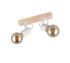 Réglette 2 spots E27 Lynar blanc et bois 2x10W - REALITY