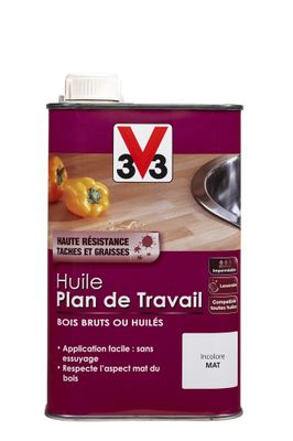 Huile pour Plan de Travail incolore mat 0,5 L - V33