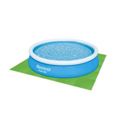 Tapis de sol piscine format puzzle vert ép. 4 mm 78 x 78 cm lot de 9 - BESTWAY