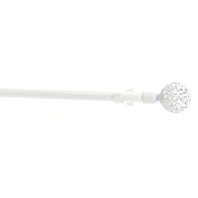 Kit tringle à rideaux extensible en métal de 1.60 à 3 m diam 16 à 19 mm Finition Blanc- MOBOIS