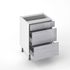 Façade tiroir pour meuble de cuisine Glossy metallo 01 brillant 27,6 x 60 cm OFITRES