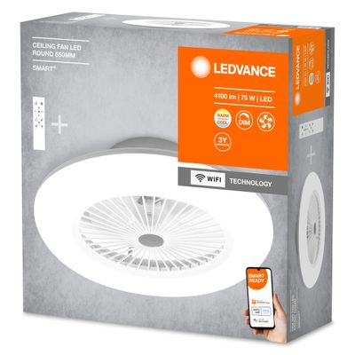 Plafonnier ventilateur connecté blanc SMART LEDVANCE