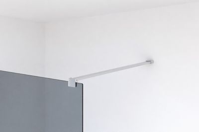 Barre de fixation murale 120 cm horizontale chromée pour paroi de douche - OCEA
