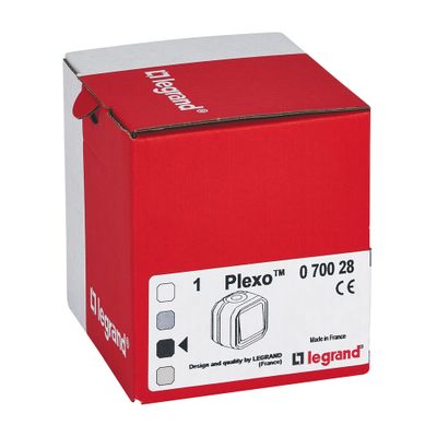 Interrupteur temporisé étanche IP55 avec voyant lumineux en saillie Anthracite - Plexo LEGRAND