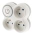 Multiprise murale 3 prises ou triplite avec interrupteur blanc ZENITECH