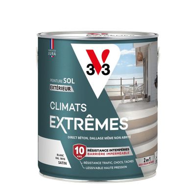 Peinture sol climat extrême blanc satiné 2,5 L - V33