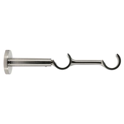 Support ouvert double extensible en métal diam 28 mm Finition Chromé - MOBOIS