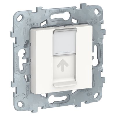 Prise RJ45 grade 2 catégorie 6 blindé blanc - Unica SCHNEIDER ELECTRIC