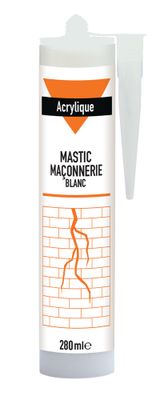 Mastic Acrylique Maçonnerie Blanc 280 ml