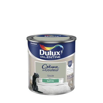 Peinture crème de couleur Saule Satin 0,5 L - DULUX VALENTINE