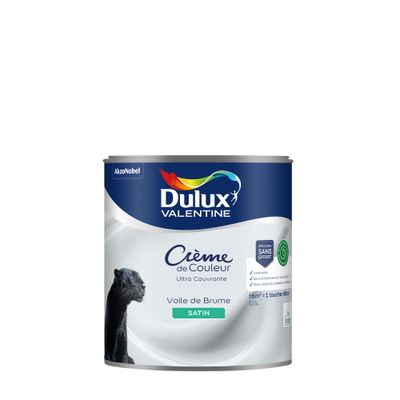 Peinture crème de couleur Voile de Brume satin 0,5L - DULUX VALENTINE