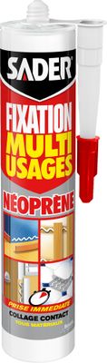 Mastic colle de fixation néoprène multi-usages cartouche 310 ml - SADER