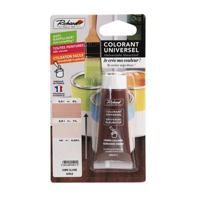Colorant universel pour peinture 25 ml ombre calcinée RICHARD