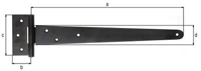 Penture anglaise 350 mm noir ALBERTS