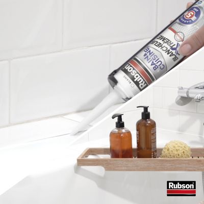 Mastic Silicone Bain & Cuisine Blancheur Extrême 280 ml RUBSON