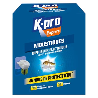 Diffuseur électrique anti-moustique avec 1 recharge liquide - K-PRO