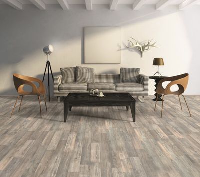 Sol stratifié décor bois gris URBAN LEGEND ép 7 mm 19,2 x 128,5 cm AC3 paquet de 2,470 m² AJ TIMBER