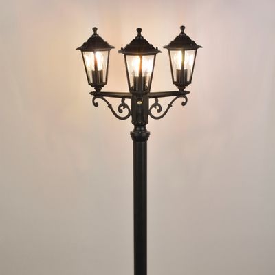 Lampadaire extérieur E27 hauteur réglable Valence noir IP54 60W - COREP