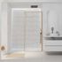 Paroi de douche à l'italienne 90x200 cm profilé bois verre transparent 6 mm Wood Edge - AURLANE
