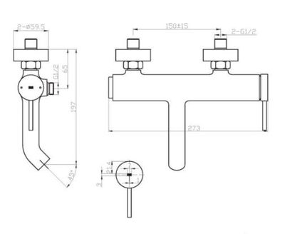Mitigeur de baignoire Or Lollipop - ESSEBAGNO